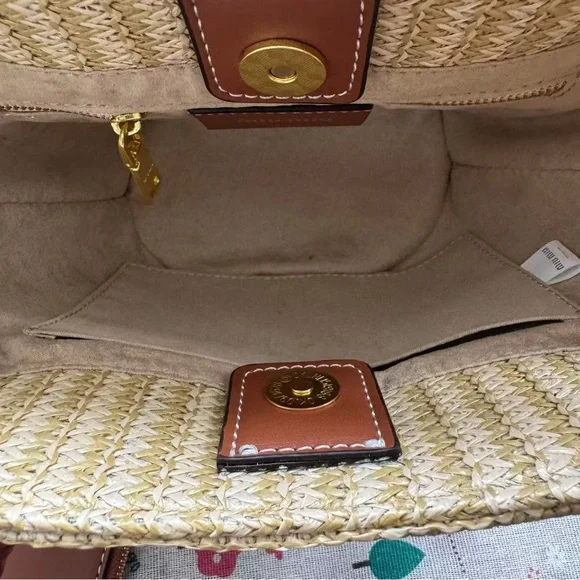 Miu Miu Natural Straw Basket Bag